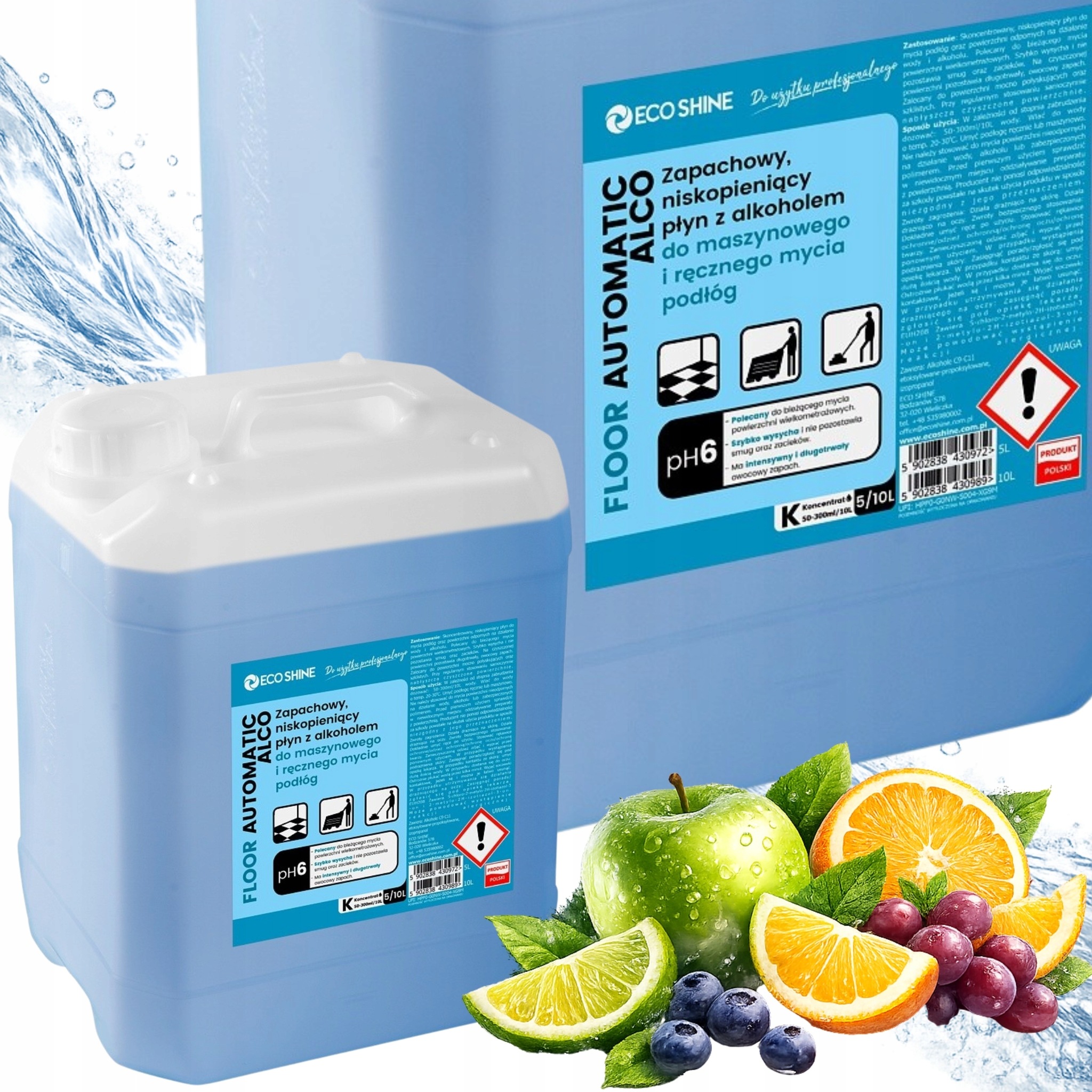 Eco Shine Floor Automatic Alco 10 L Płyn do Maszynowego Mycia Podłóg