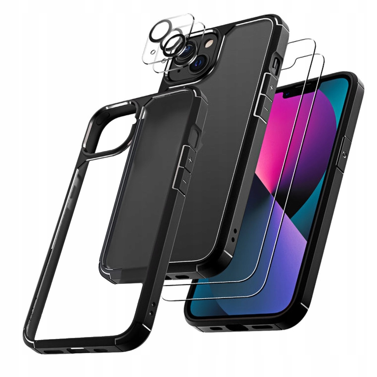 

Zestaw 5W1 Etui Do Iphone 14, Case 4 X Szkło