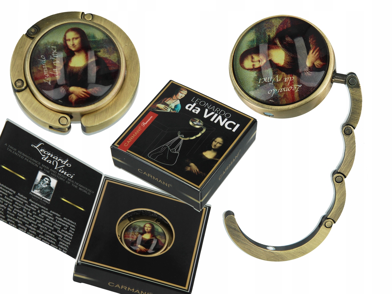 Wieszak na torebkę Elegancki na prezent Da Vinci Mona Lisa