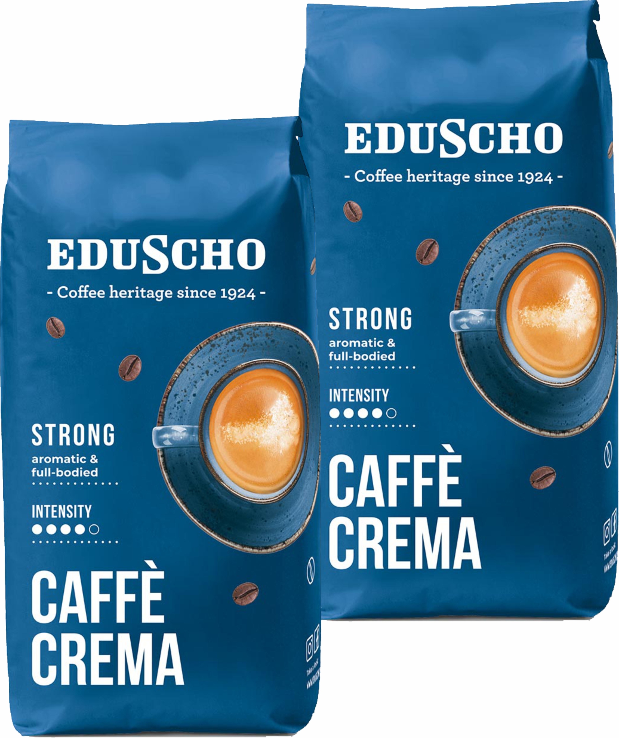 Levně Káva zrnková Eduscho Caffe Crema Strong 2 x 1 kg