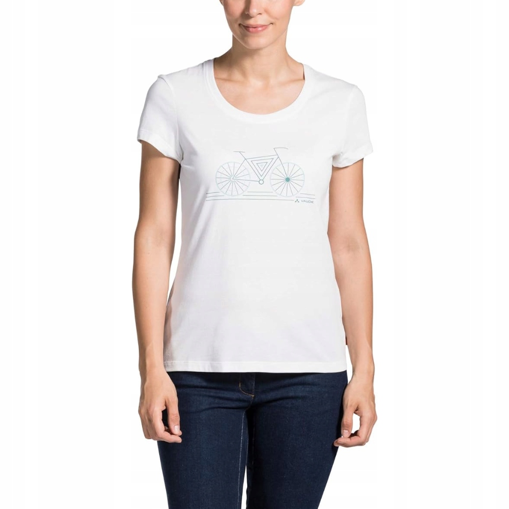 Tričko VAUDE CYCLIST dámske bavlna T-Shirt pohodlné print darček veľ. 38/S