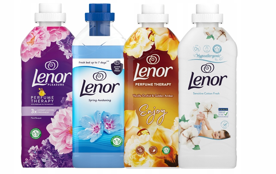 Levně Lenor 4 x tekutá aviváž Perfume Therapy Hypoallergenic, Classic 135 praní
