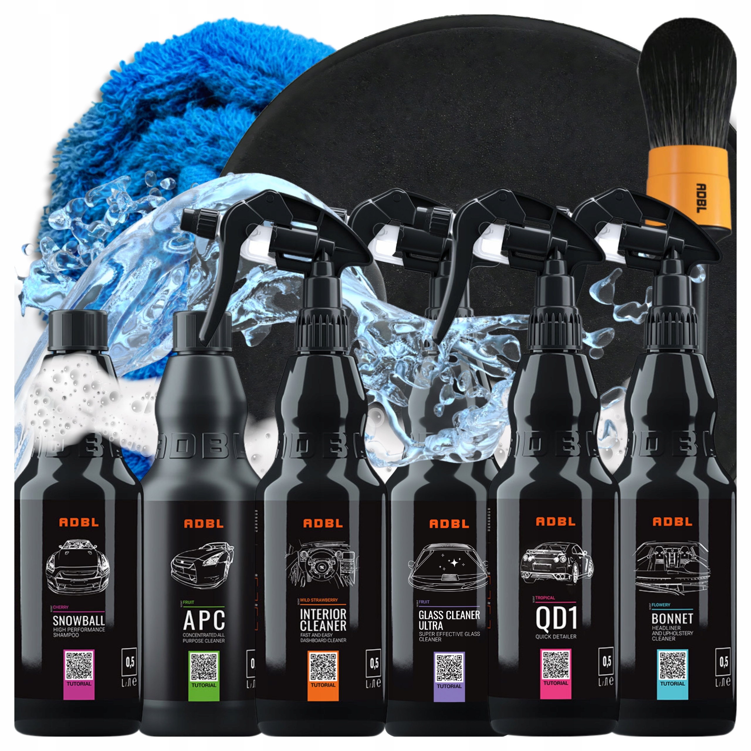 Adbl Velký Kosmetický Set Na Čištění Auta Aplikátor Z Mikrovlákna