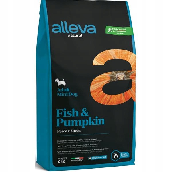 Levně Alleva Natural Dog Dry Adult Fish&Pumpkin Mini 2kg