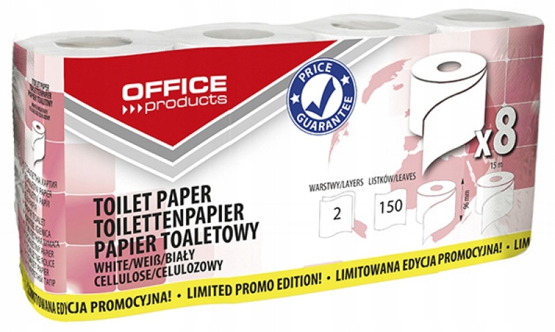 

Papier toaletowy 2-warstwowy 15m 8szt biały