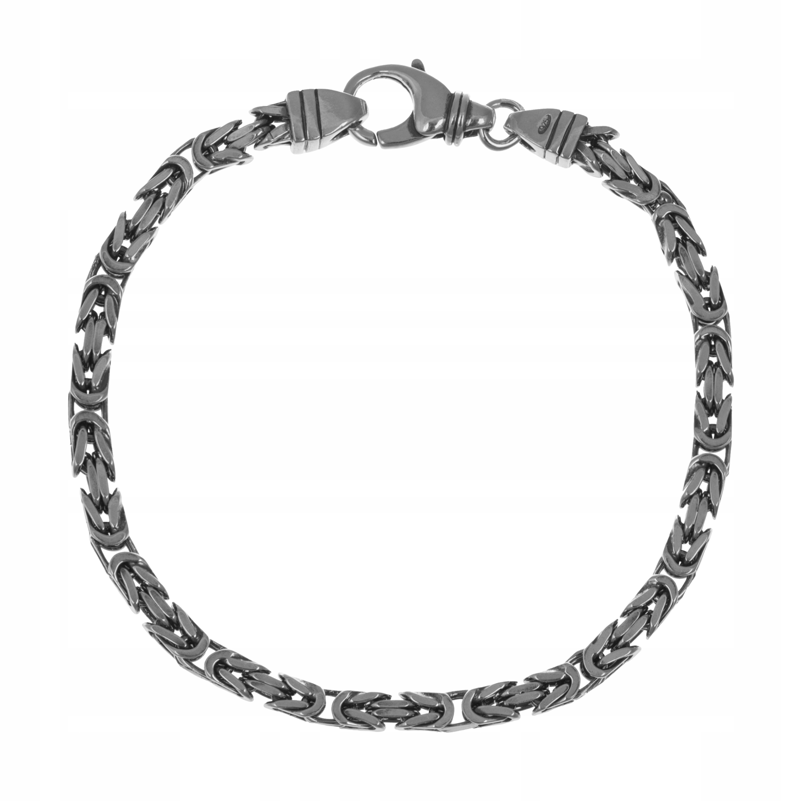 Stříbrný Královský Oxidovaný Náramek 22 CM 925
