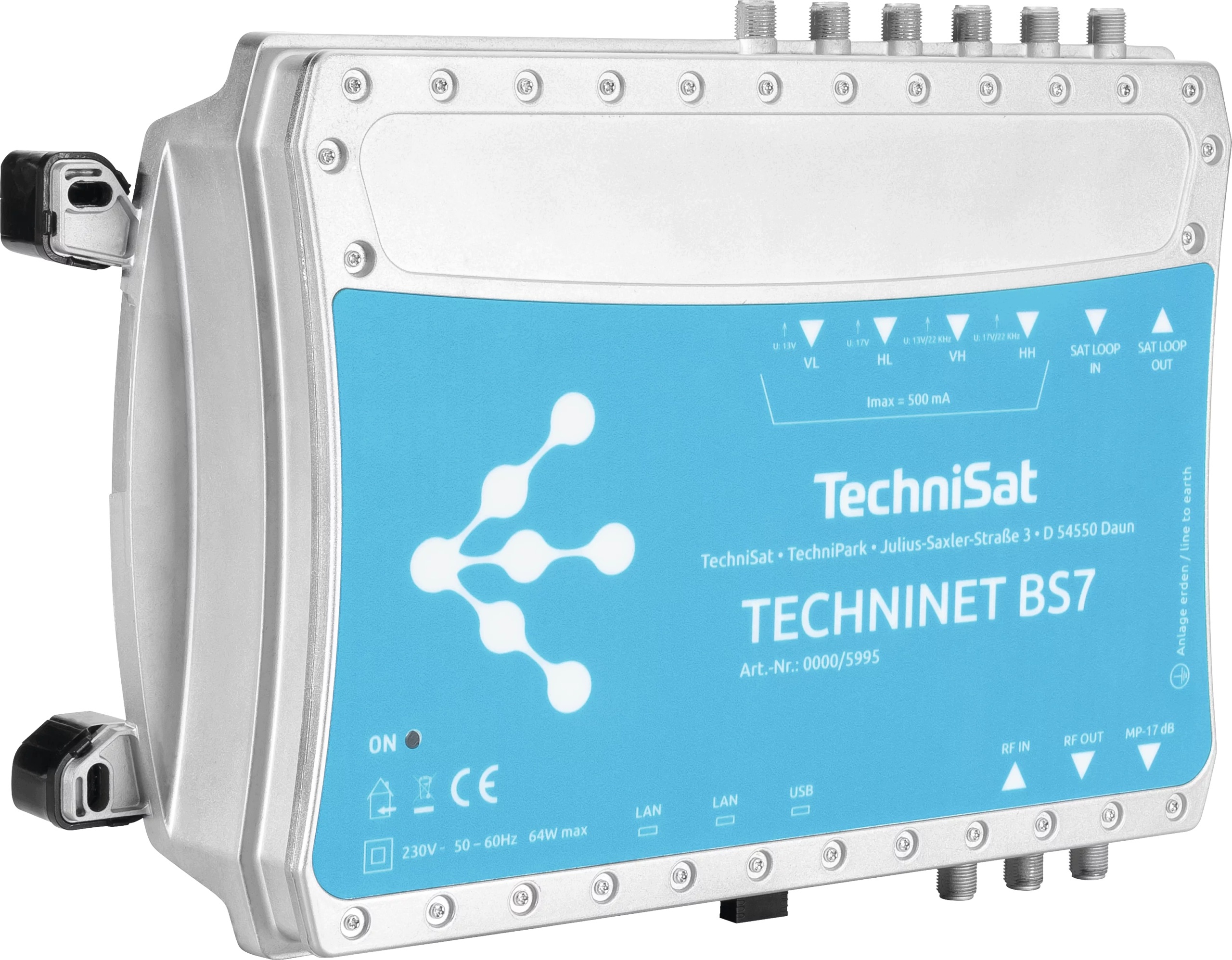Přední stanice TechniSat Techninet BS7 7 Slotů Napájecí zdroj pro hotelový Rack
