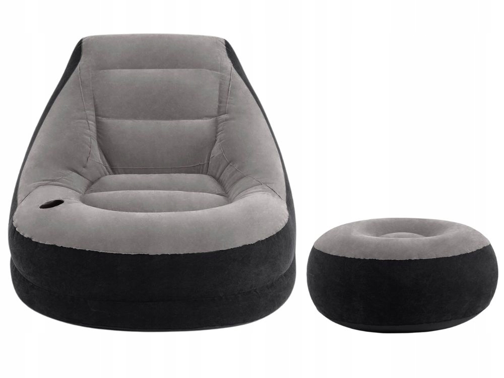 Fotel Dmuchany Materac Podnóżek Pufa Intex 68564 Marka Intex