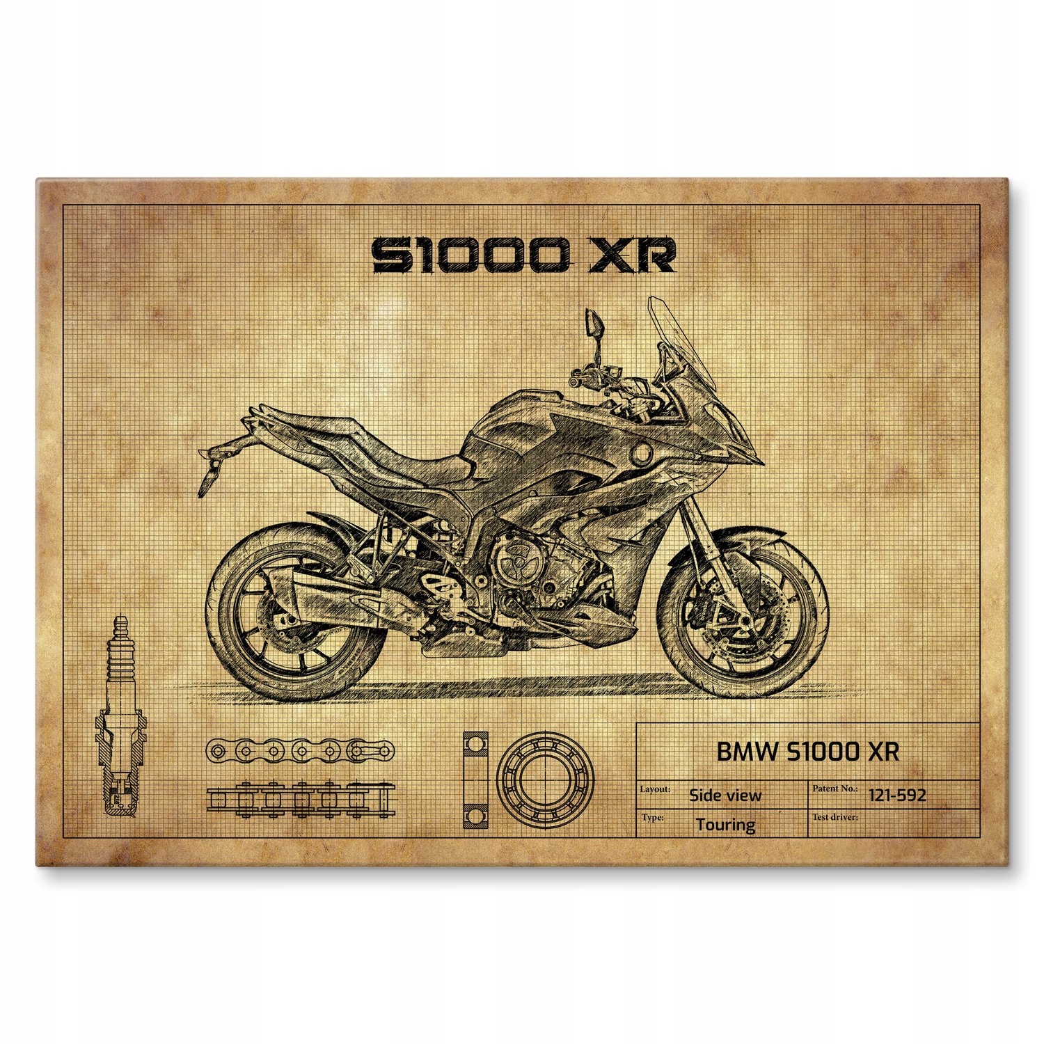 Kovový plakát Bmw S1000 Xr Dárek 30 x 42 cm