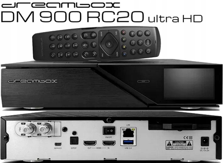 Dreambox DM900 RC20 Hd 4K Fbc (2 X DVB-S2X Ms)