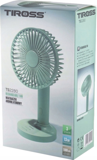 Wentylator stołowy Tiross TS-2280 zielony Model TS2280