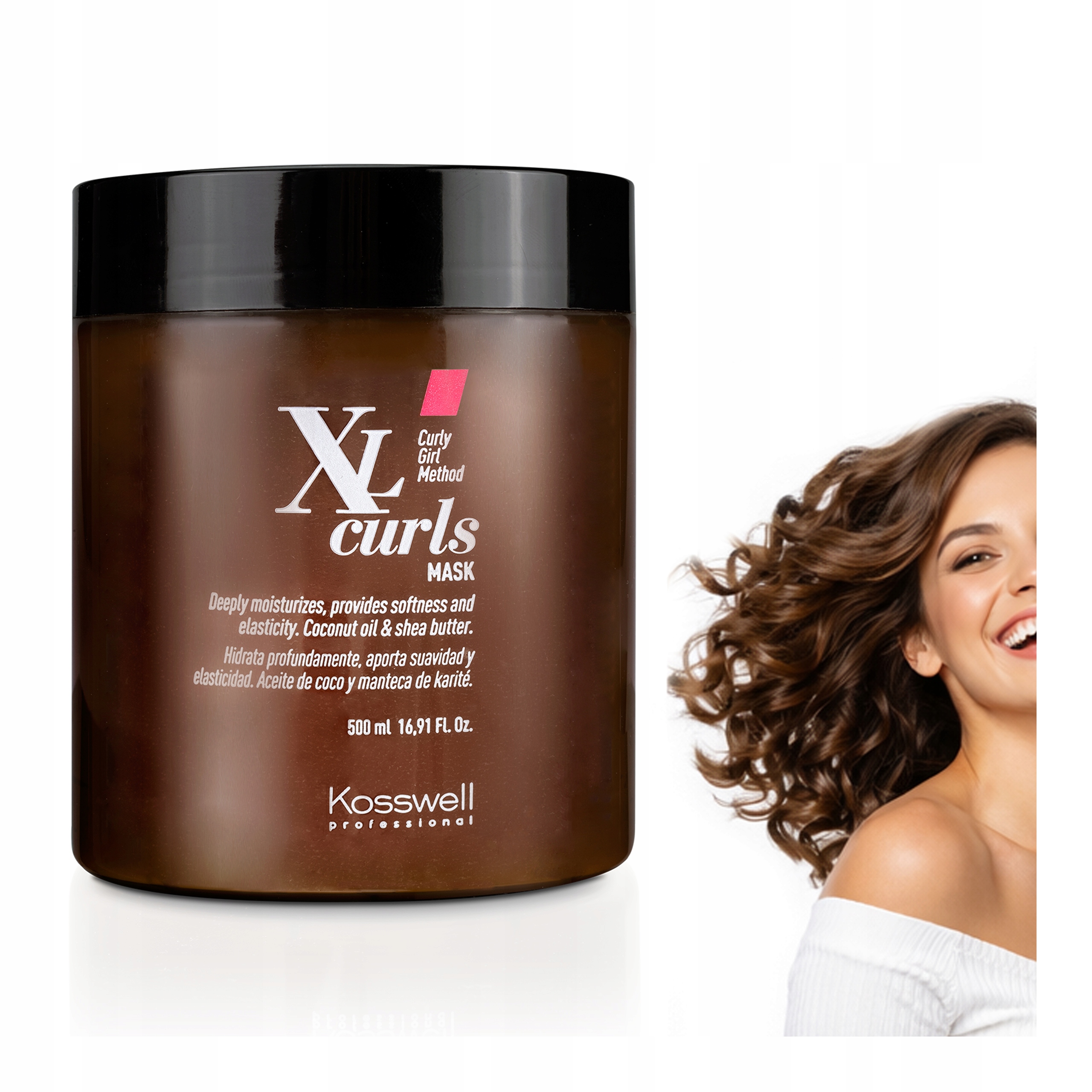 Vyživující maska pro kudrnaté vlasy s Kokosovým Olejem zdůrazňuje Loki