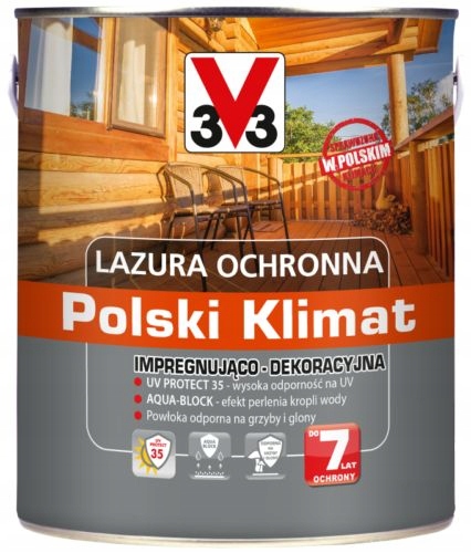Lazura ochronna Polski Klimat 5l bezbarwna V33