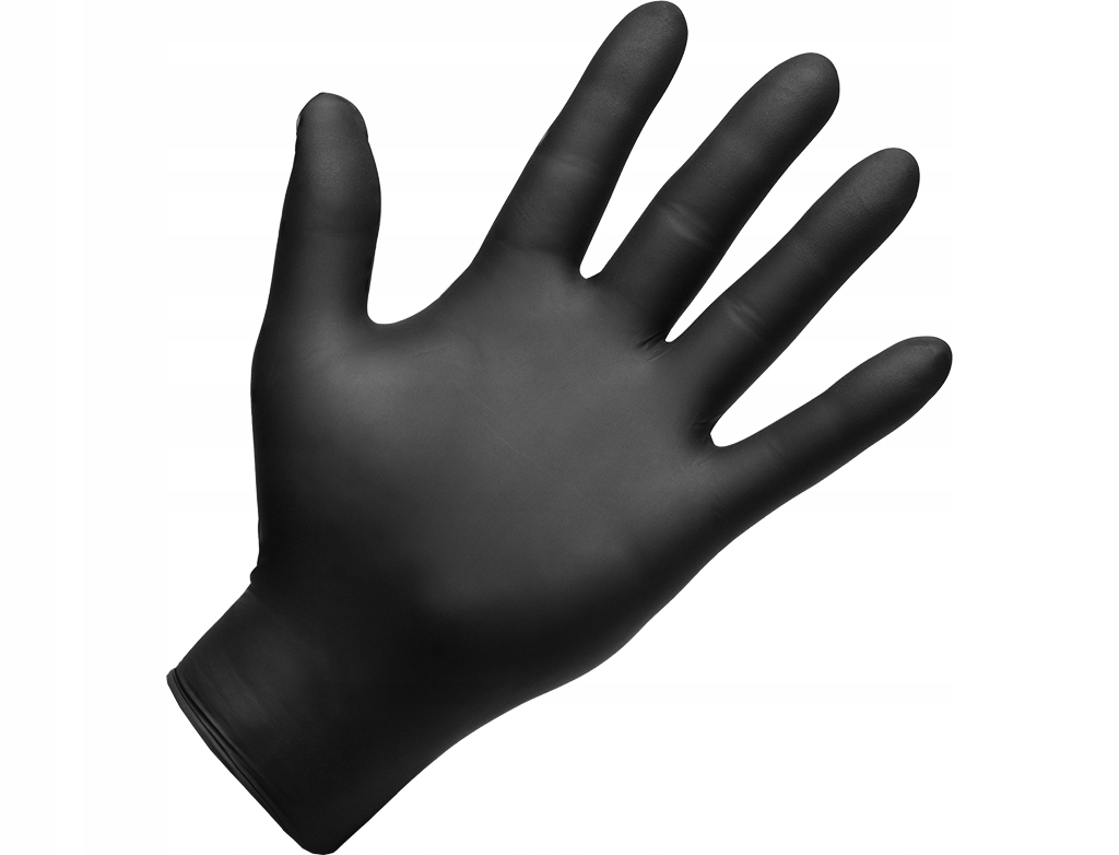 Rękawiczki jednorazowe nitrylowe Basic CZARNE rozmiar XL op. 100 sztuk APP