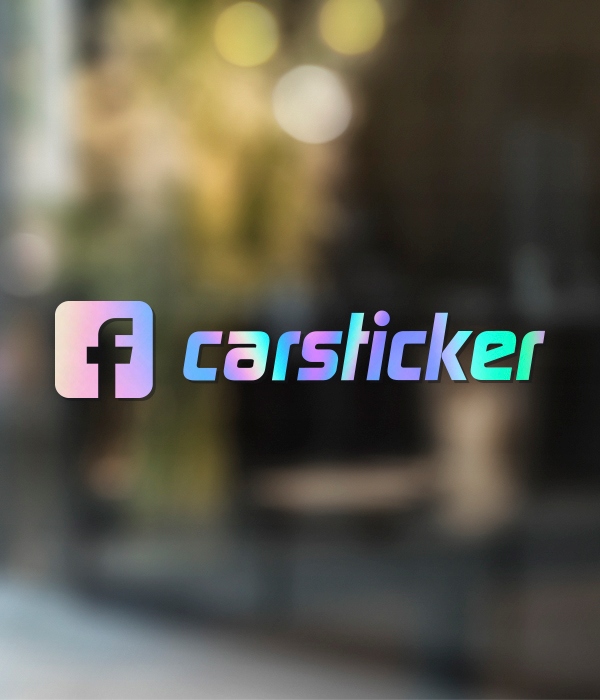 

Naklejka na samochód Fb Facebook Fp 25cm Holograf