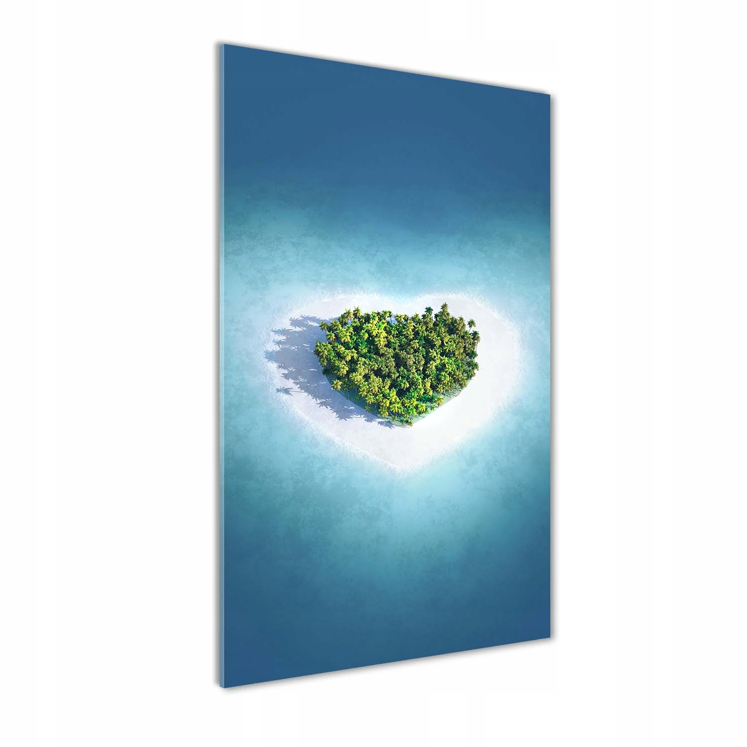 

Foto obraz na szkle Plaża kształt serca 50x100 cm