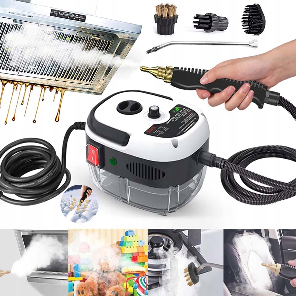 Parní Čistič Parní Mop Sada 2500W Silný 6 Rychlostních Stupňů Bílý