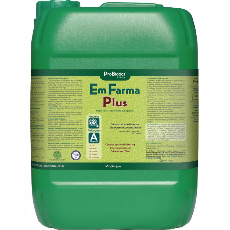 

Emfarma Plus 10L Probiotics Mikroorganizmy Emy