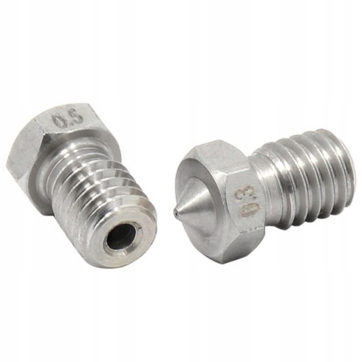 

Stalowa Dysza 0.5 mm V6 V5 J-Head 1.75 mm M6 3D