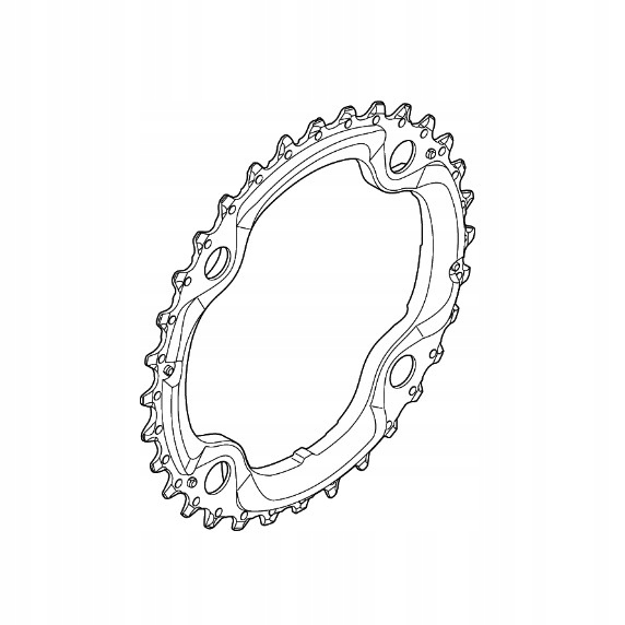 Tarcza mech korbowego 36z 104mm alu 36T Alu do Fc T521 FC-T6010 Czarna