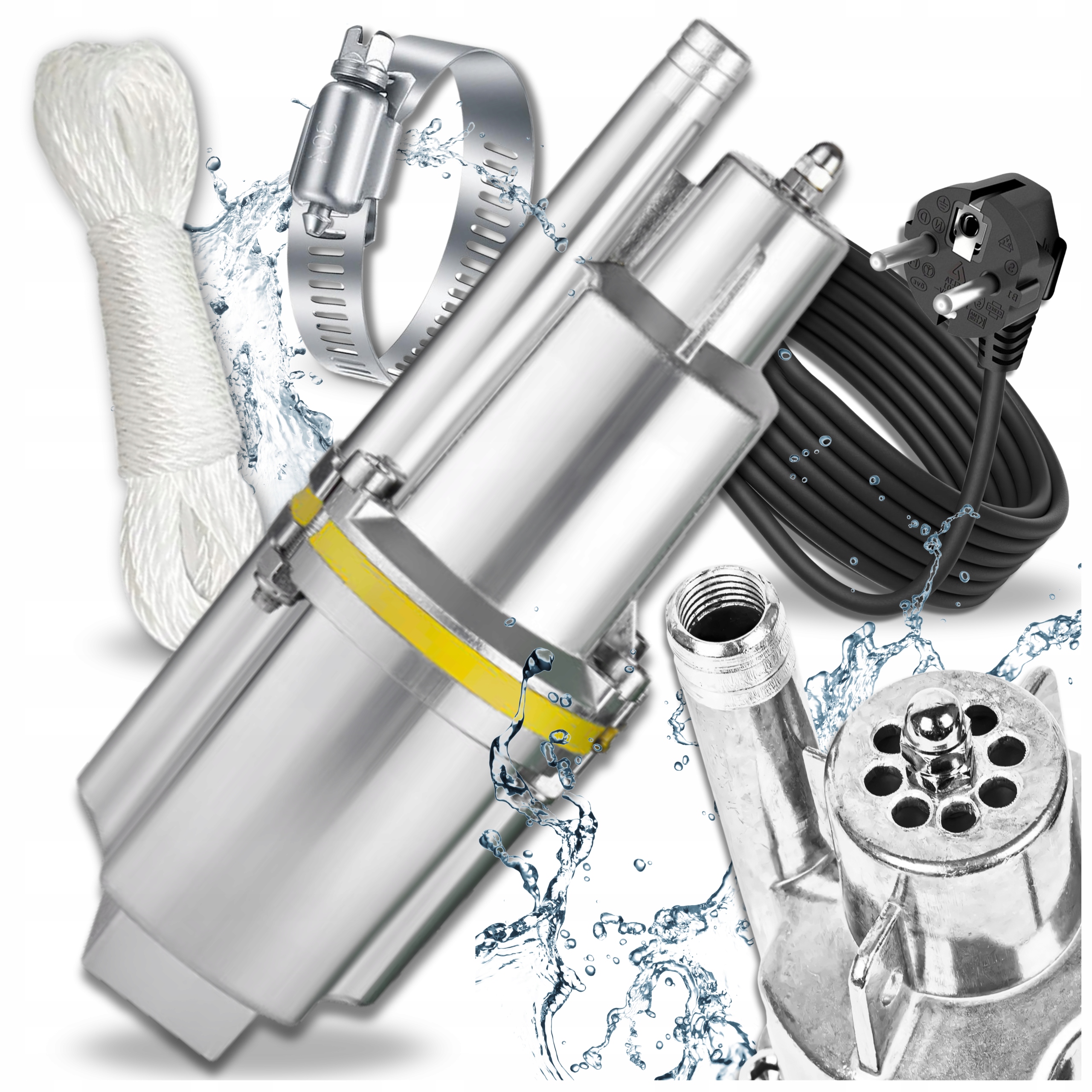 Pompa Do Wody Brudnej I Czystej Ruska Mocna Do Studni Zatapialna Nurek 600W