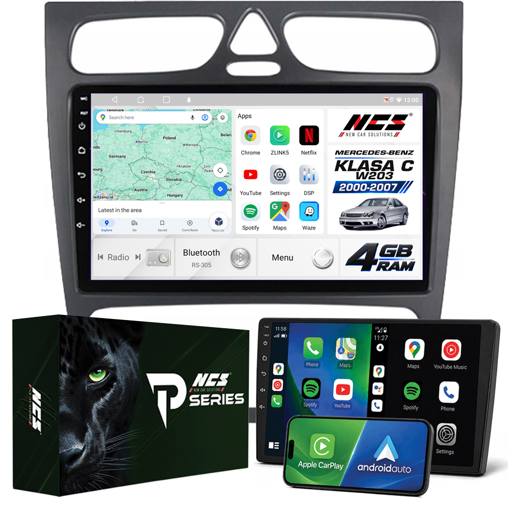 Autorádio Ncs RS-305 Mercedes-benz C-trieda W203 Android Navigácia