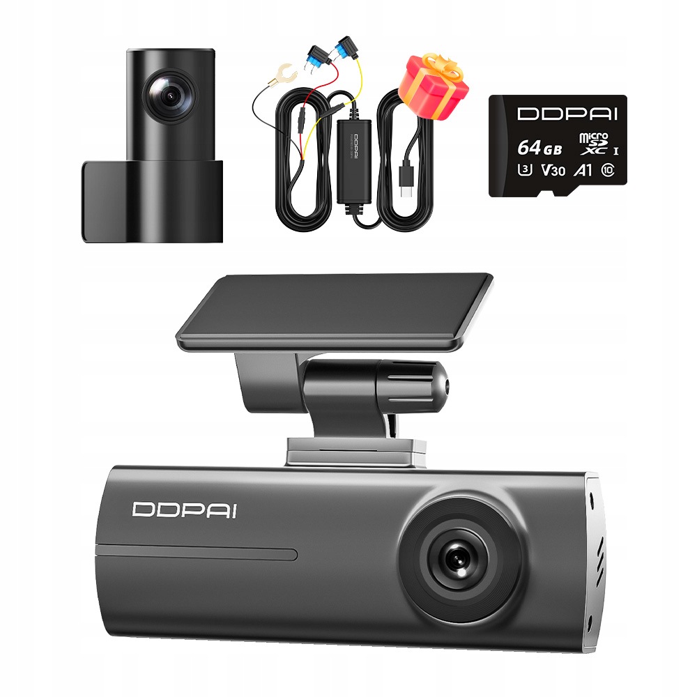 Videorekordér Ddpai N1 Dual Automobilová 64GB Zadní Hardwire Kit