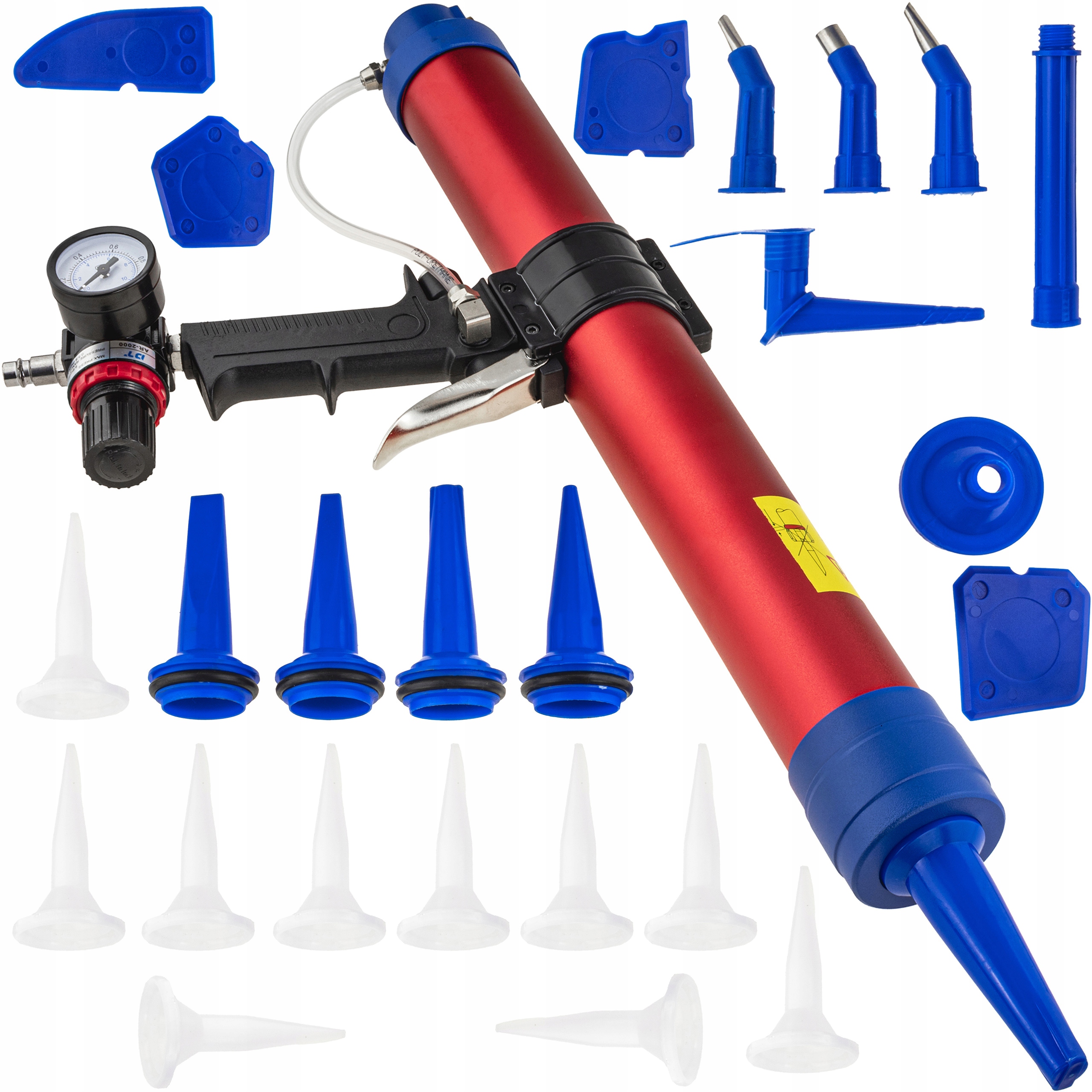 Pneumatický odšťavňovač, silikonová pistole s hustou hmotou 600 ml koncovky