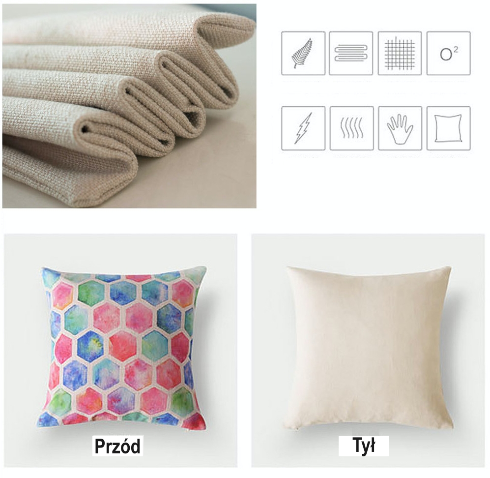 Poszewka na poduszkę z Twoim zdjęciem foto nadruk Długość 45 cm