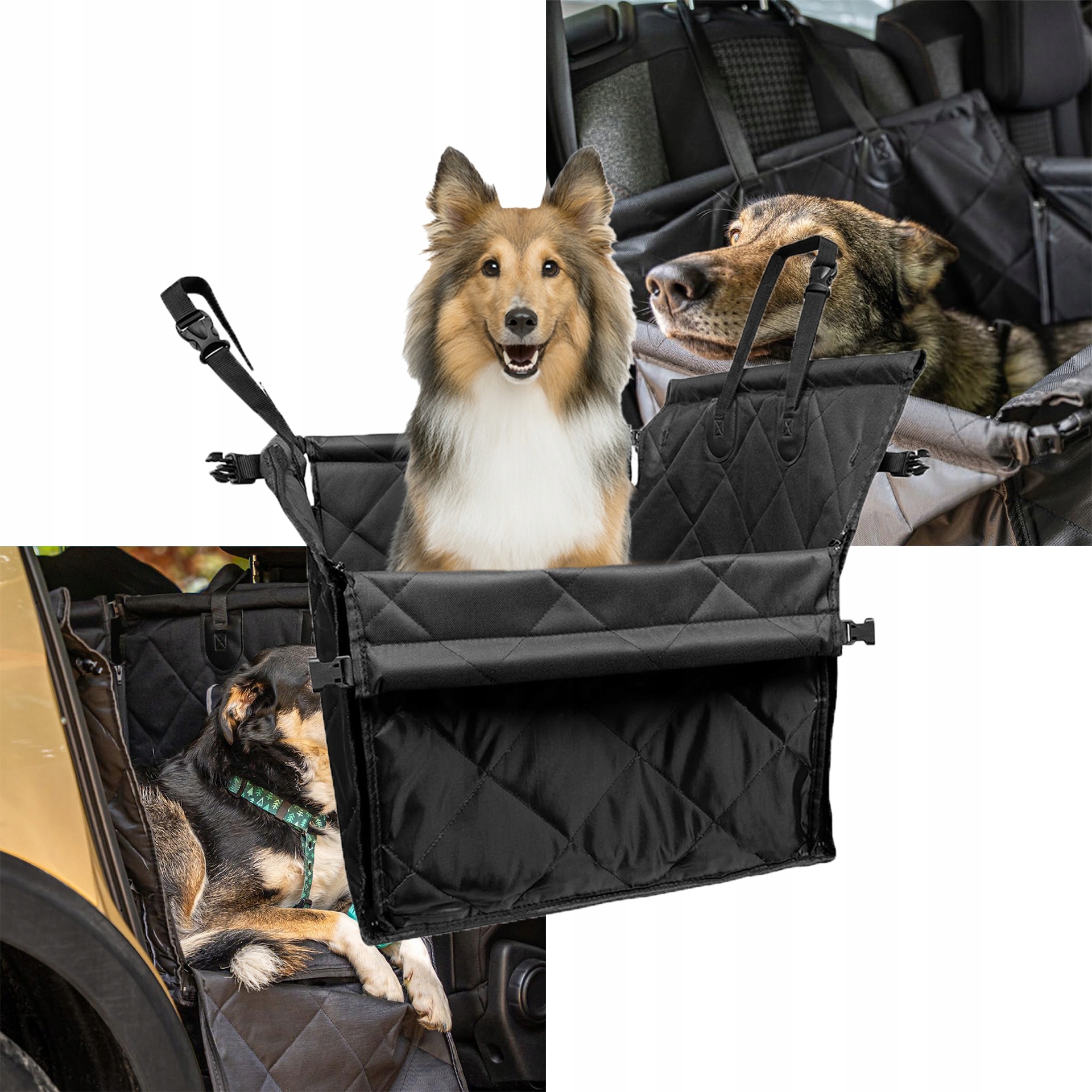 Levně Autosedačka do auta pro psy, univerzální chránič, zesílený nastavovací systém