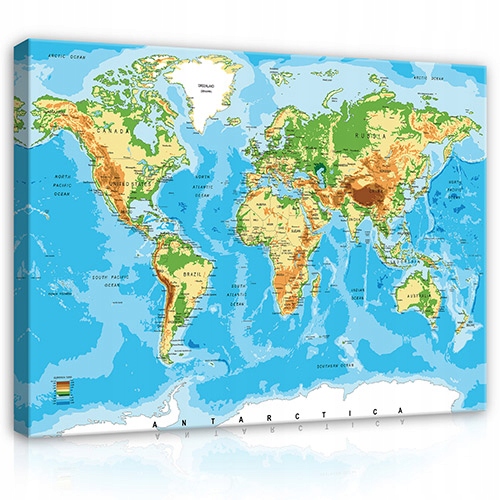

Obraz na płótnie ścianę Mapa Świata dzieci 120x80