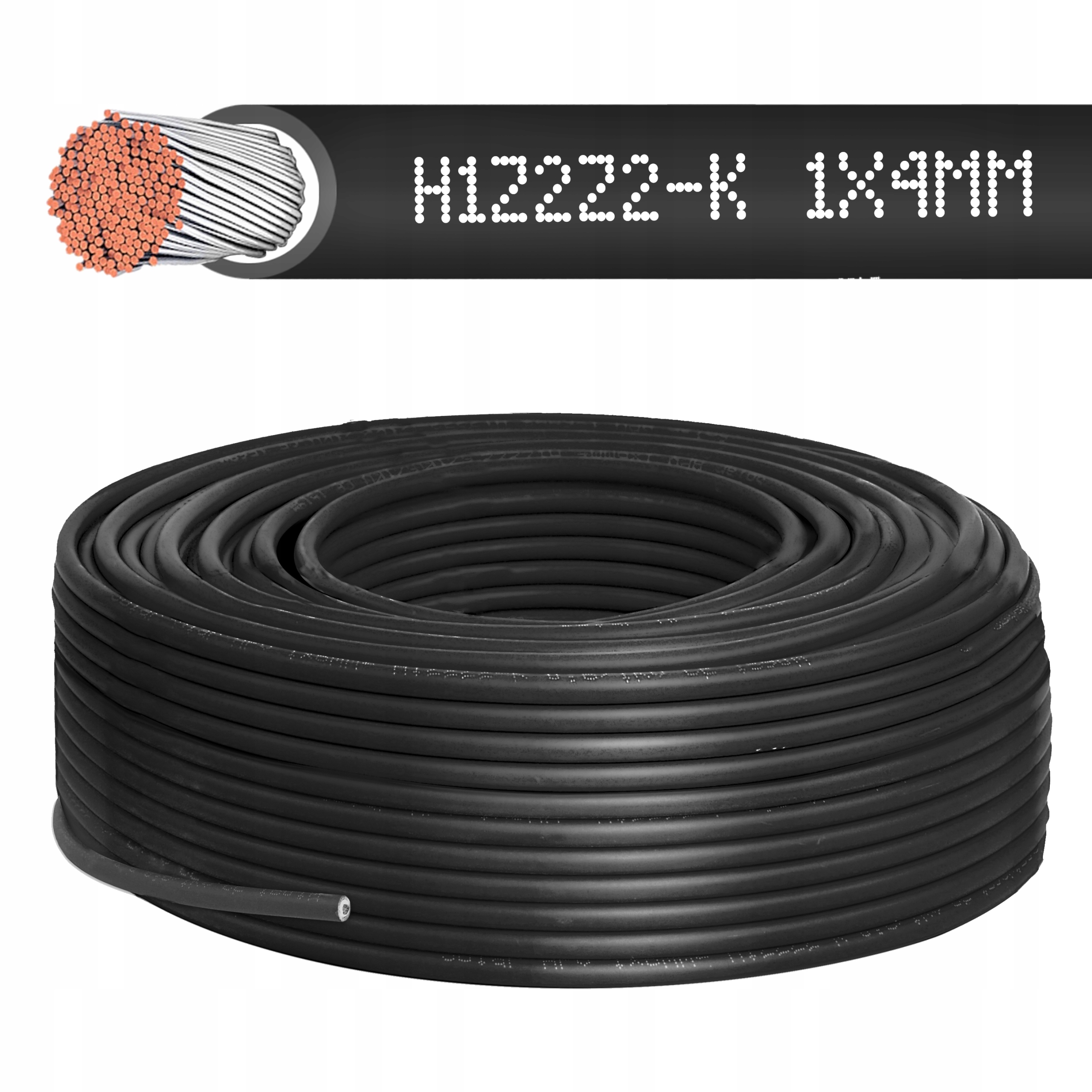 

Kabel Przewód Solarny Czarny 4mm2 50M