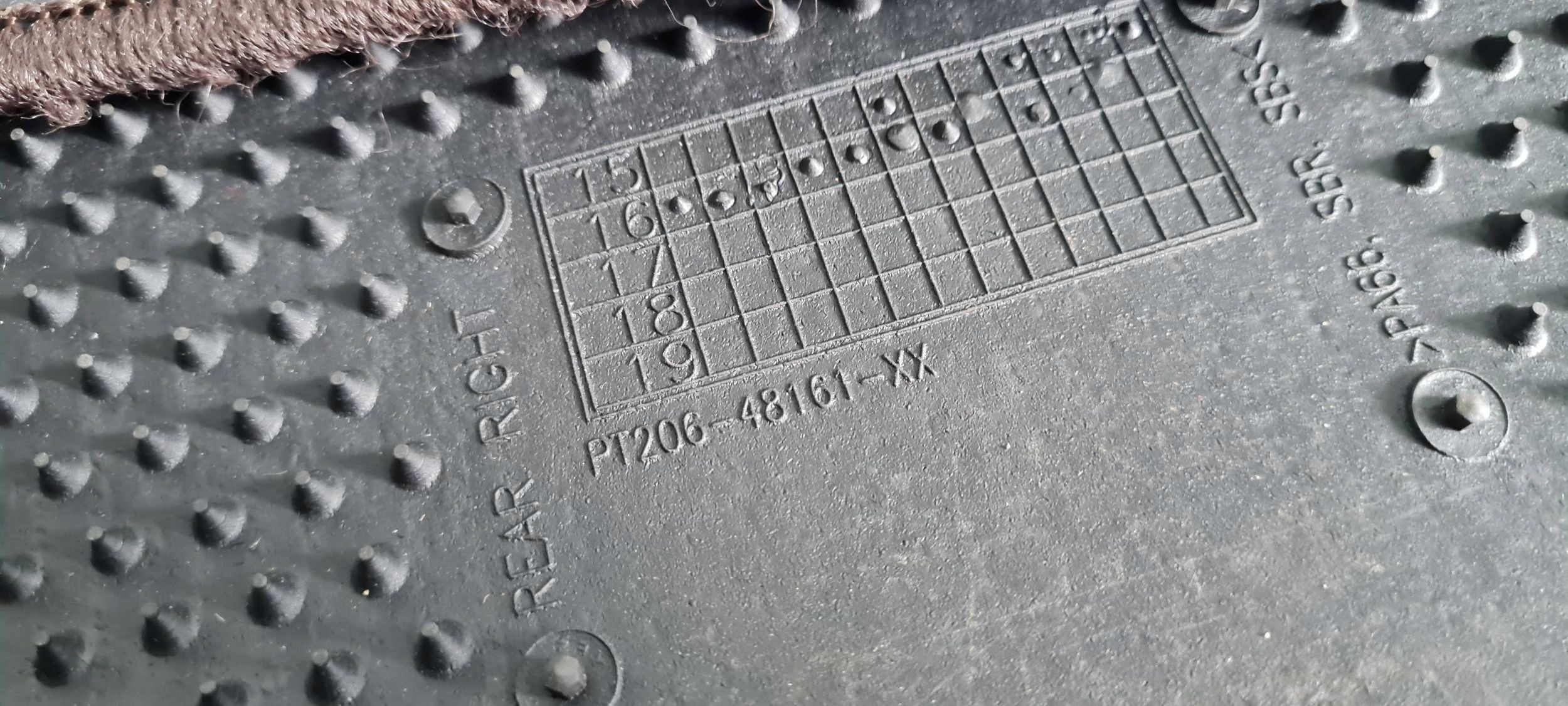 LEXUS RS mats mat MATERIALOWE front rear part PZ20648161XX