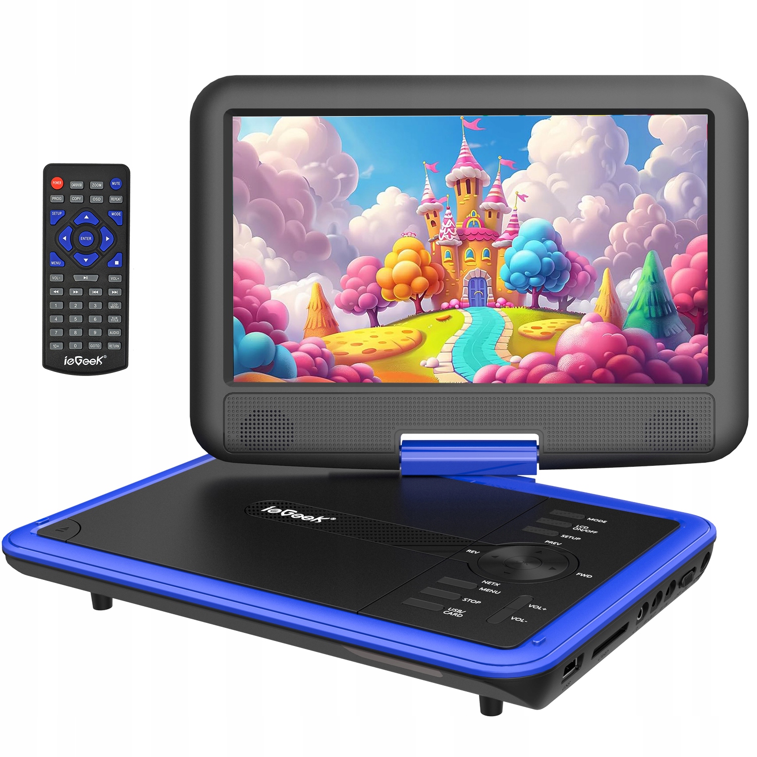 9" Přenosný DVD Přehrávač Do Auta, DVD Přehrávače Pro Děti 270°