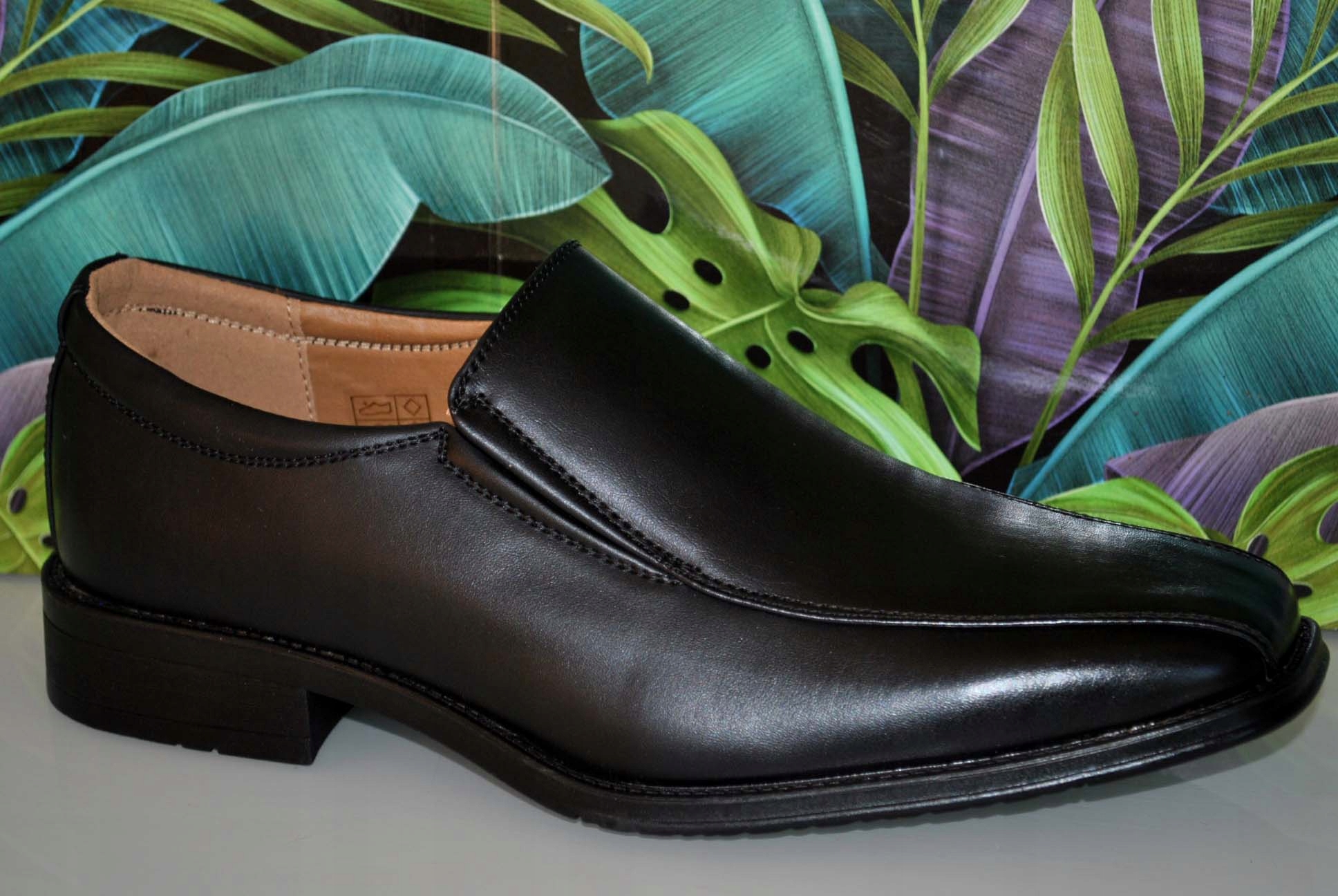 PÓŁBUTY WIZYTOWE MĘSKIE ORGINAL ELEGANT BUTY WSUWANE CASUAL PANTOFLE Marka inna