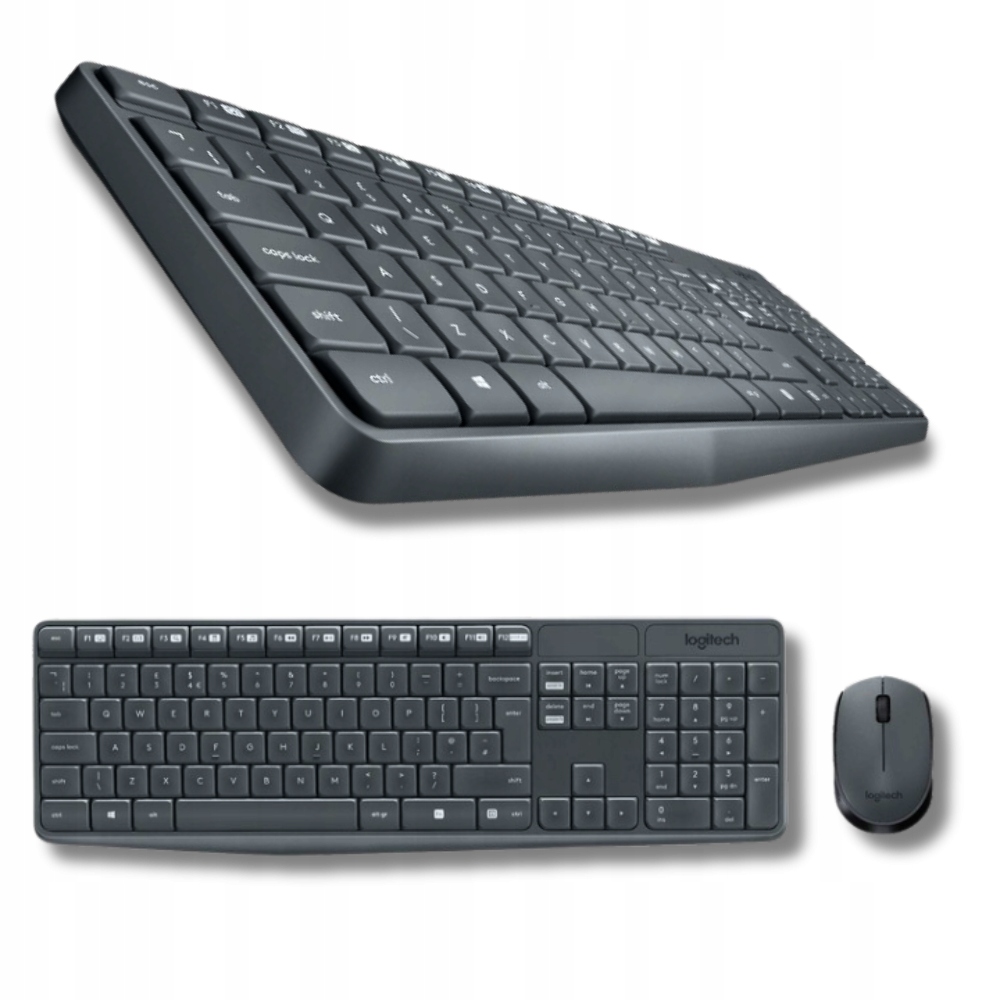 Set klávesnice a bezdrátová myš pro práci počítačové kanceláře Logitech
