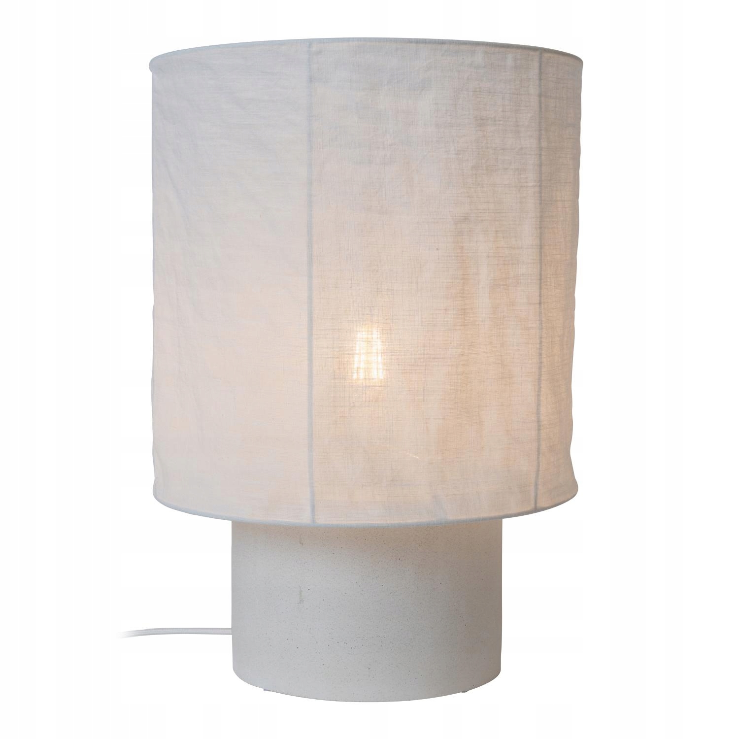 Lucide Tissaja stolní lampa beton/len bílá E27 40W Ø30