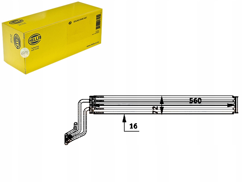 HELLA CHŁODNICA OLEJU HELLA 7L6422885E 7L6422885B