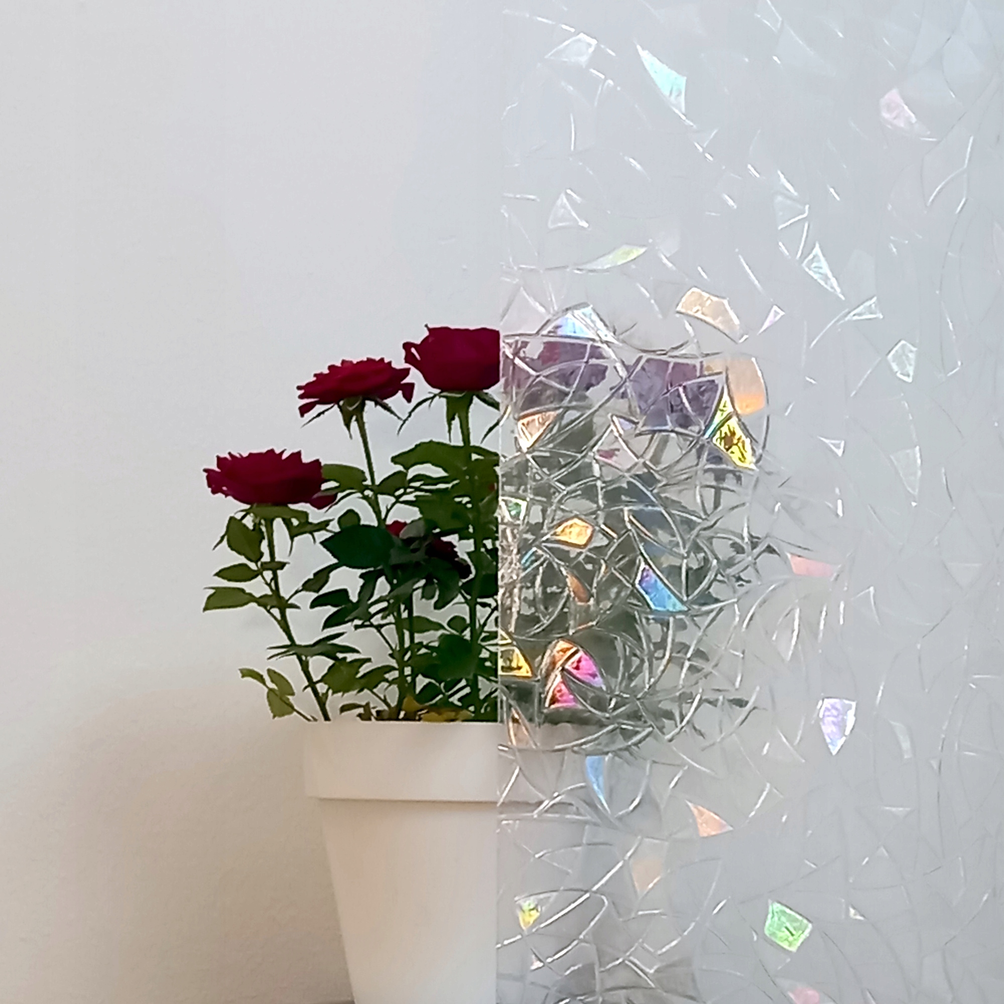 Statická okenná fólia ornament laser 45 cm x 15 m L4541