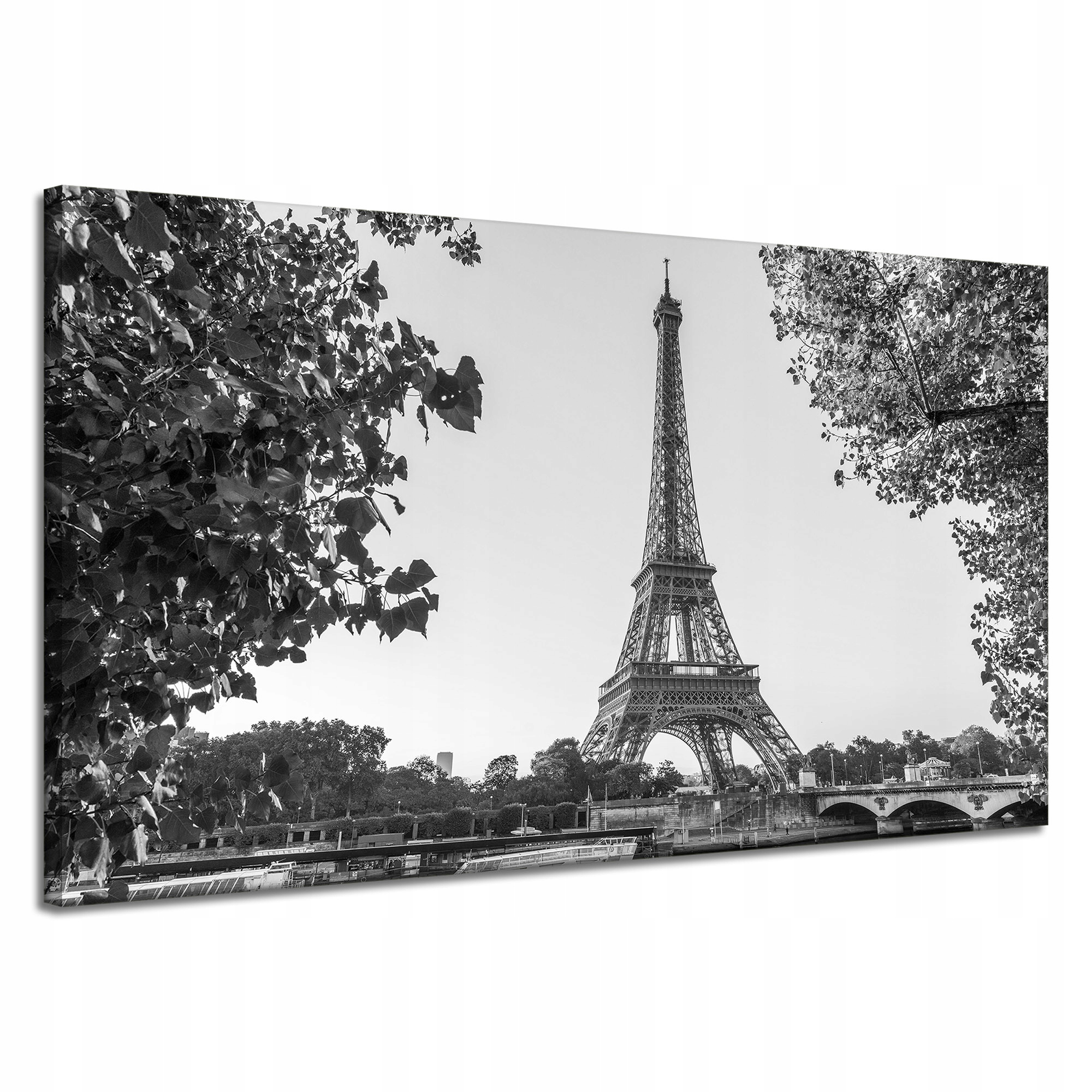 Obraz Canvas Eiffelova věž černobílý 120 x 70 cm
