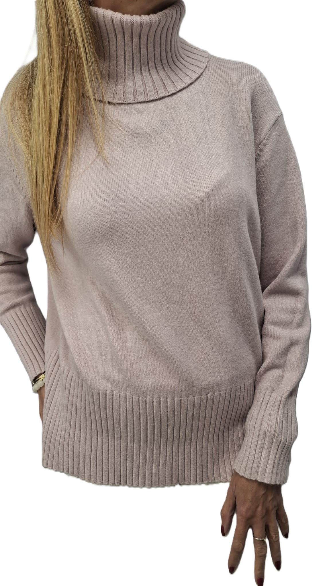 Lemonada Golfový svetr s výšivkou Klasika Pudrová Růžová