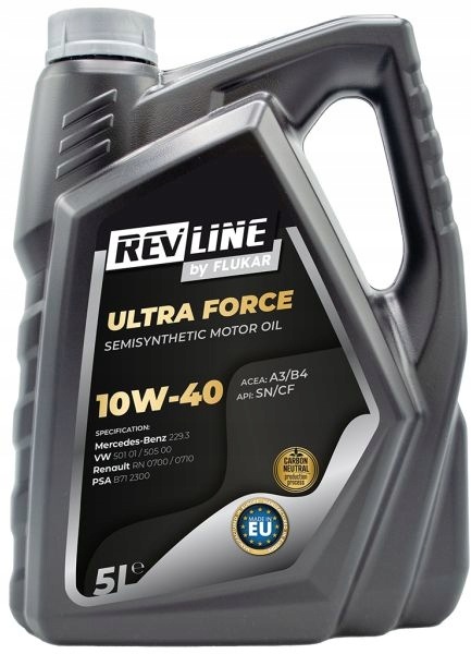 Revline Ultra Force 10W40 5L A3/B4 501.01 505.00 RN0700/0710 olej silnikowy