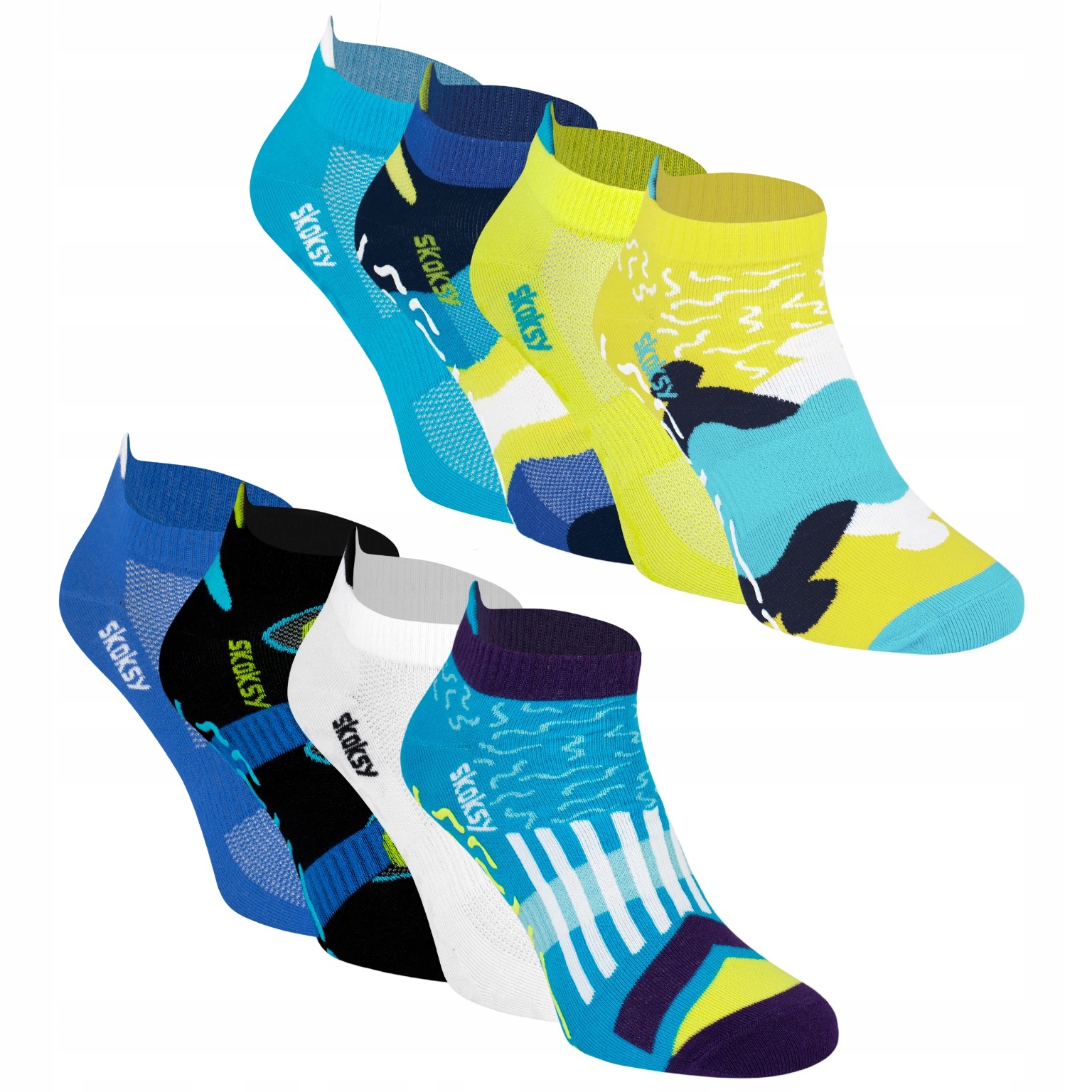 8 x Ponožky Abs Protiskluzové Dámské Jóga Fitness Posilovna 41-46 Zooksy