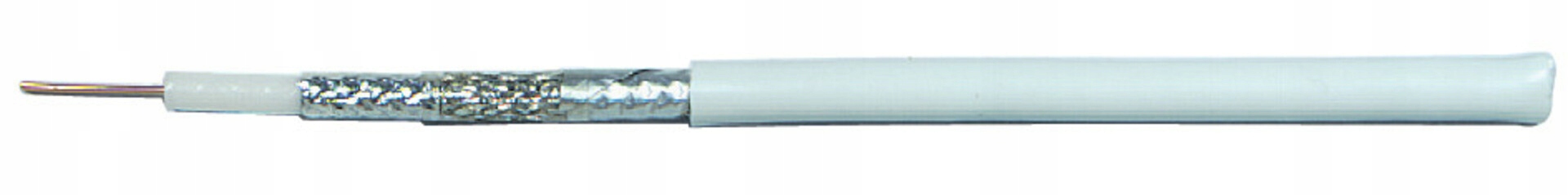 Koaxiálny kábel Emos CB500 100m 75 Ohm biely Pvc 3x tienenie