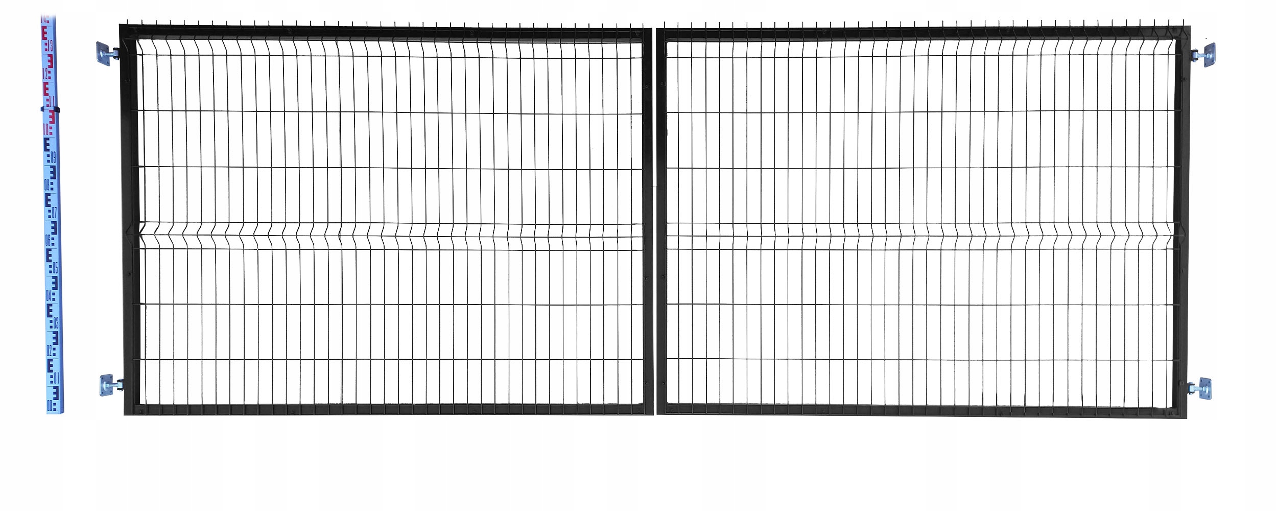 Brána Pletivové 140cm černá Panelová RAL9005 dvoukřídlá 143cm