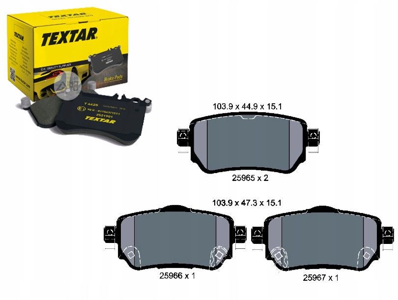 TEX2596501 Komplet Brzdových Destiček Zadní Nissan Leaf, Q Asistent řidiče #33
