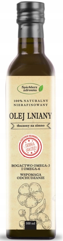 

Prozdrowotny Olej Lniany 500ml Zawsze Świeży