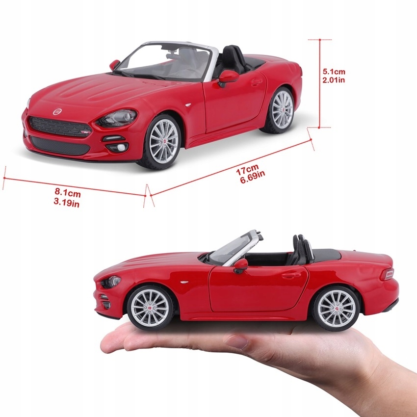 Fiat 124 Spider 1:24 model Bburago 18-21083 Model Fiat 124 Spider