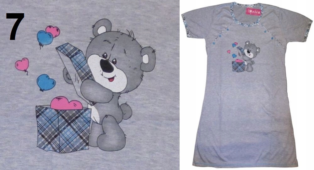 KOSZULA NOCNA CIĄŻOWA DO PORODU KARMIENIA PIERSIĄ ROZPINANA PIŻAMA BIELIZNA Rozmiar M