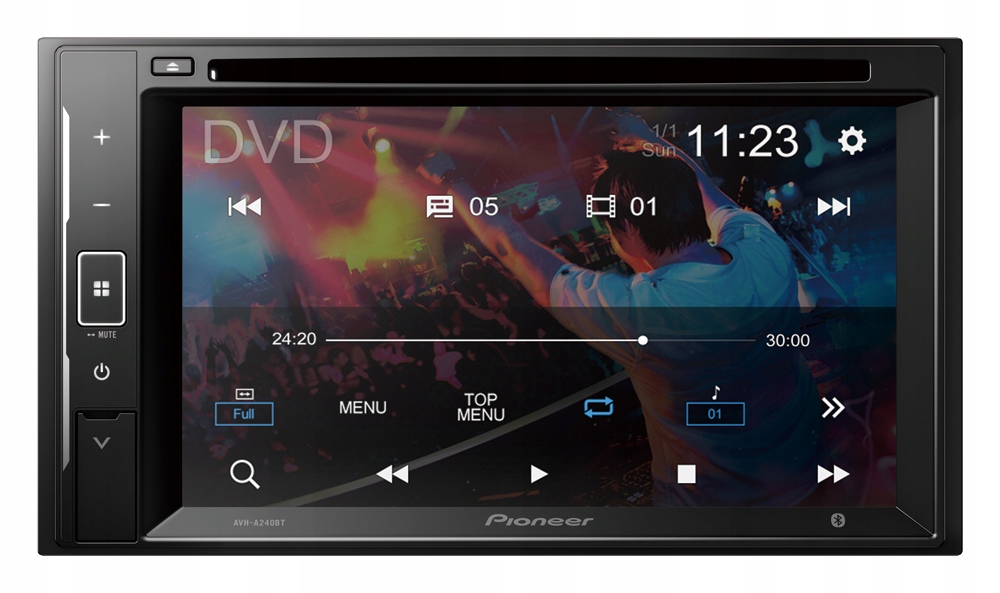 Pioneer AVH-A240BT Autorádio 2DIN CD DVD Bluetooth MP3 Usb LCD 6.2